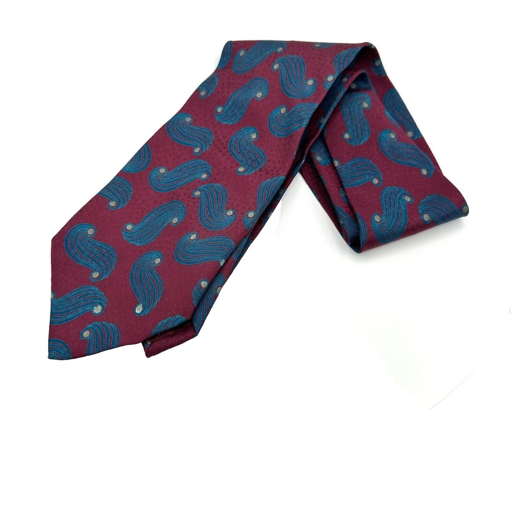 Giorgio Armani Cravatte Necktie Mens One Size Red Blue Silk Formal Wedding